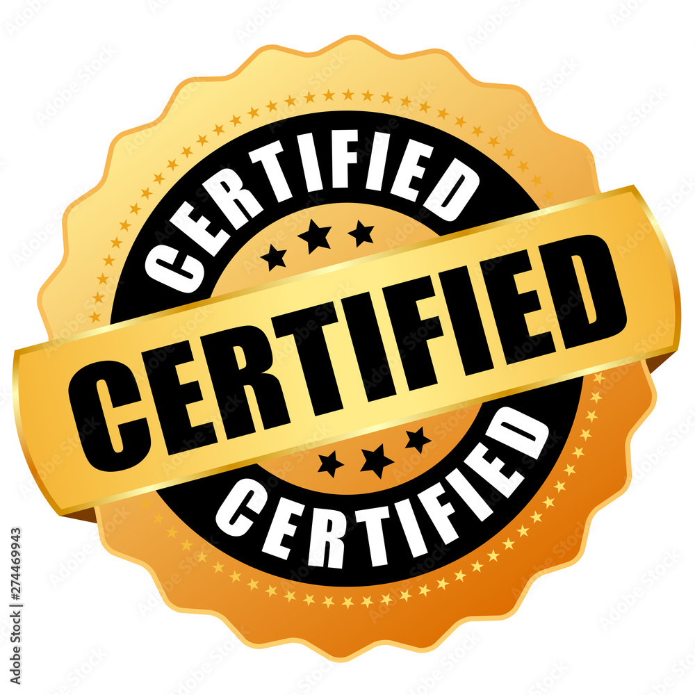 Certified product stamp Certified product stamp