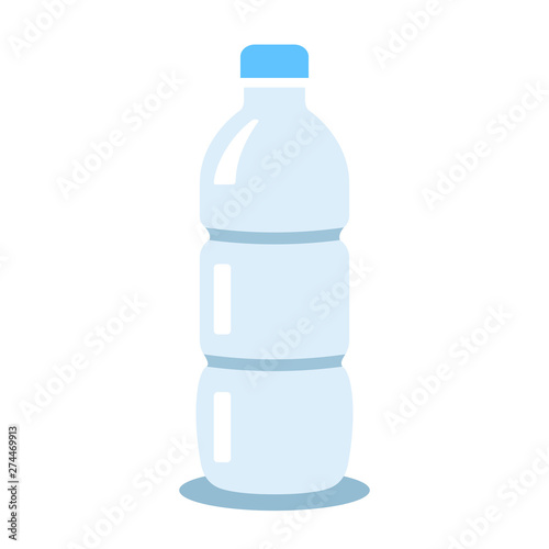 Plastic water bottle vector cartoon