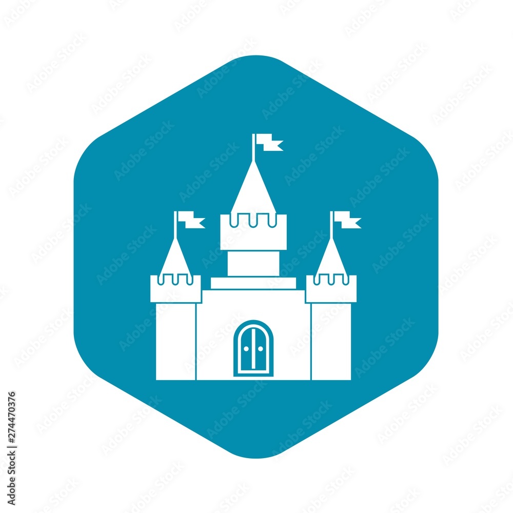 Fortress icon in simple style on a white background vector illustration