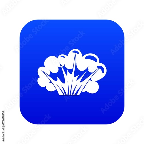 High powered explosion icon digital blue for any design isolated on white vector illustration photo