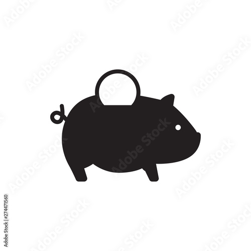 piggy bank vector icon