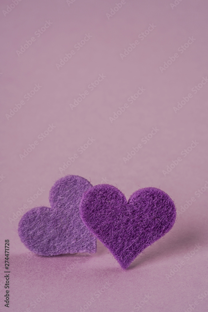 hearts on a purple background with copy space hearts on a purple background with copy space