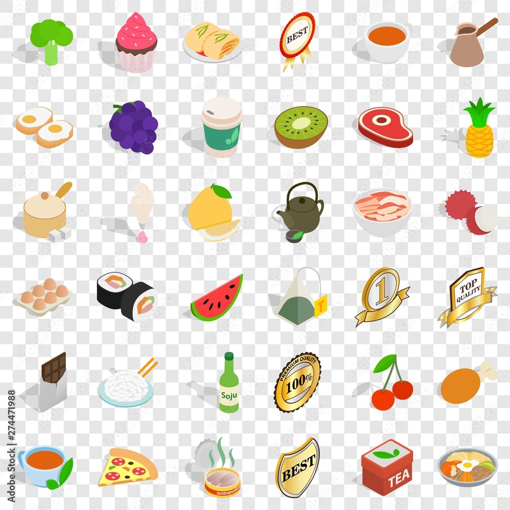 Good kitchen icons set. Isometric style of 36 good kitchen vector icons for web for any design Good kitchen icons set. Isometric style of 36 good kitchen vector icons for web for any design