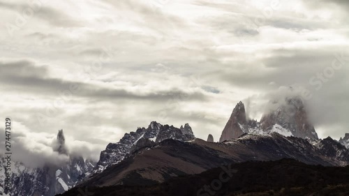 Timelapse of Mount Fitz Roy, El Chalten, Patagonia, Argentina