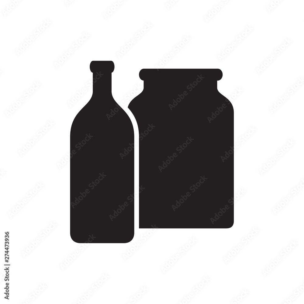 glass bottle vector icon