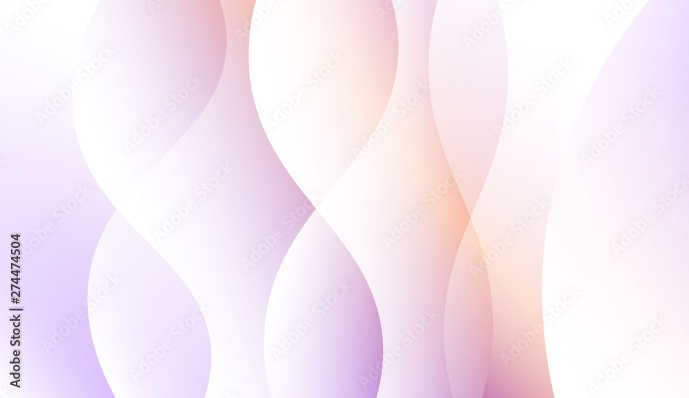 Template Background With Wave Geometric Shape. For Your Design Wallpaper, Presentation, Banner, Flyer, Cover Page, Landing Page. Colorful Vector Illustration