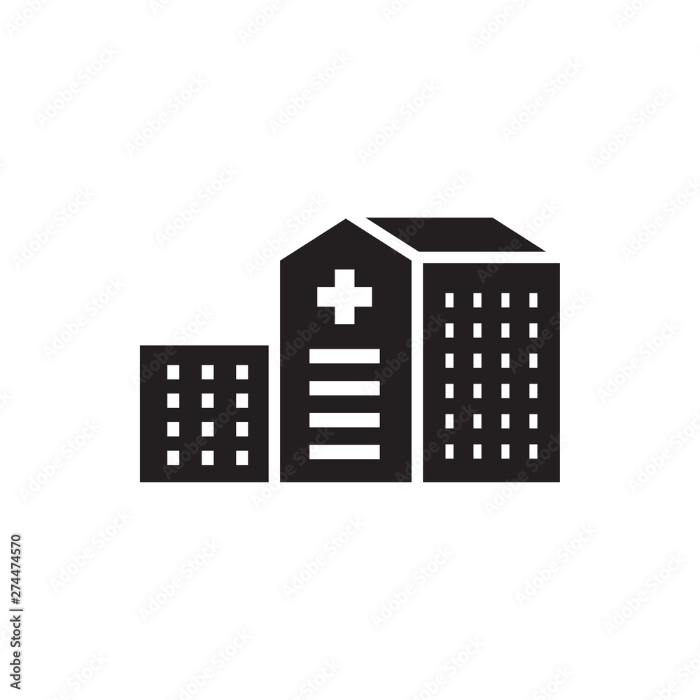 hospital building vector icon