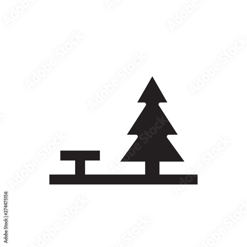 camping sign vector icon
