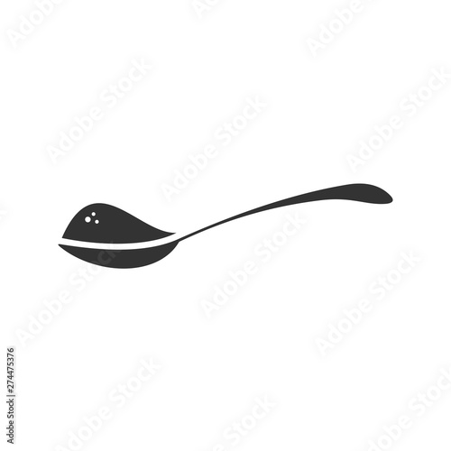 Spoon with sugar icon template black color editable. Teaspoon with sugar symbol Flat vector sign isolated on white background. Simple logo vector illustration for graphic and web design.
