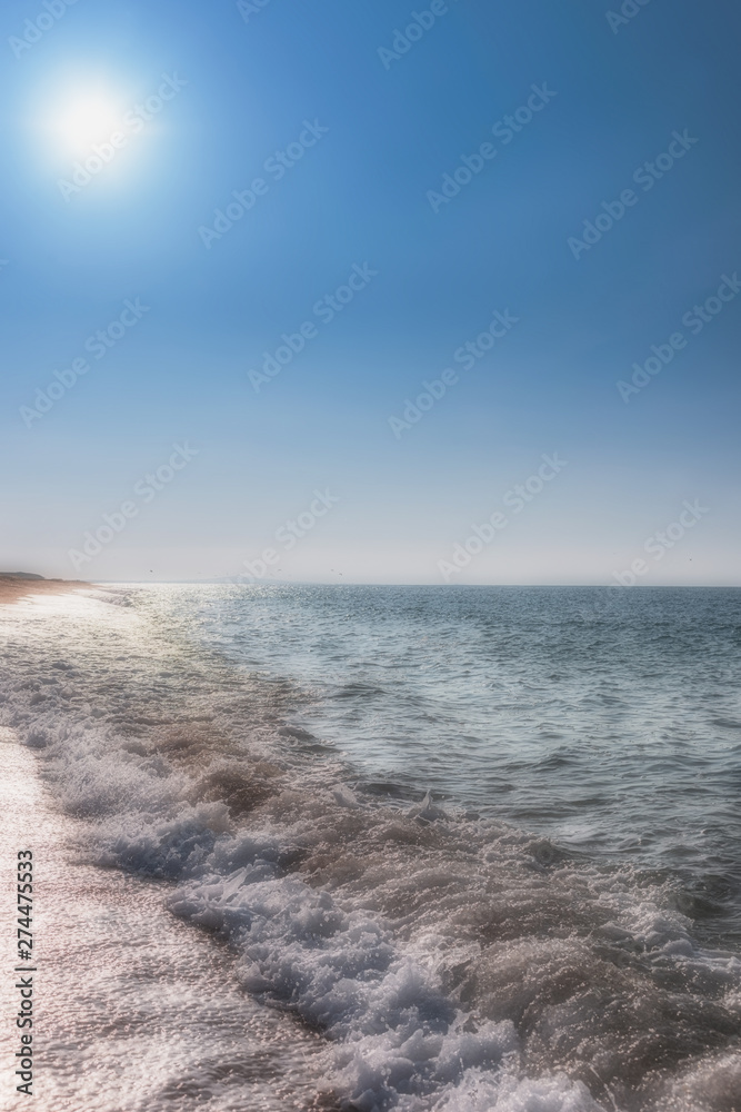 Sandy beach- sea background