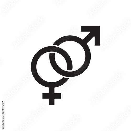 male female sign vector icon