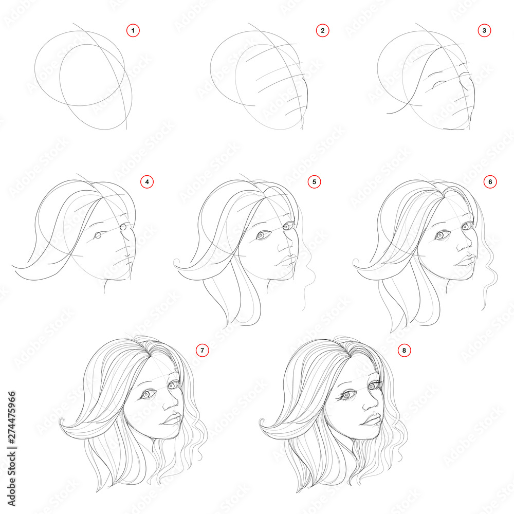 How to draw a beautiful girl with Pencil step by step with this
