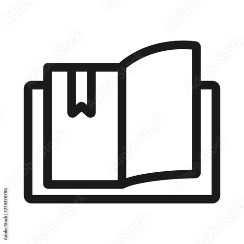 auxiliary tape of the book - minimal line web icon. simple vector illustration. concept for infographic, website or app.