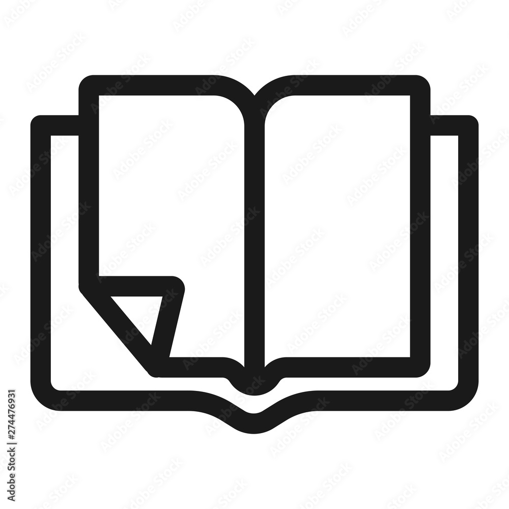 book wrapped page - minimal line web icon. simple vector illustration. concept for infographic, website or app. book wrapped page - minimal line web icon. simple vector illustration. concept for infographic, website or app.