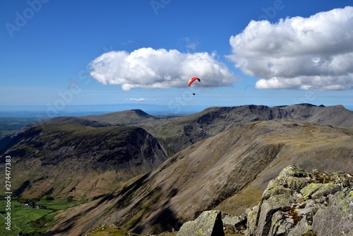 Paragliders over Kirk Fell