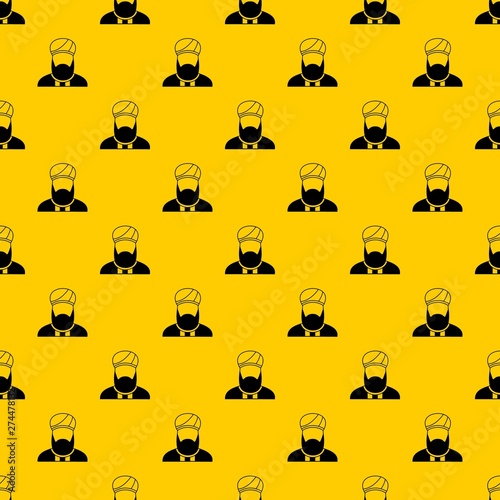 Muslim preacher pattern seamless vector repeat geometric yellow for any design