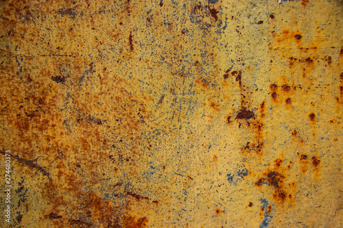 Yellow grunge rusty background texture