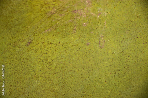 Green painted rough grunge wall texture photo