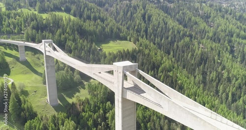 Stunning cinematic shot of Napoléon bridge in Switzerland