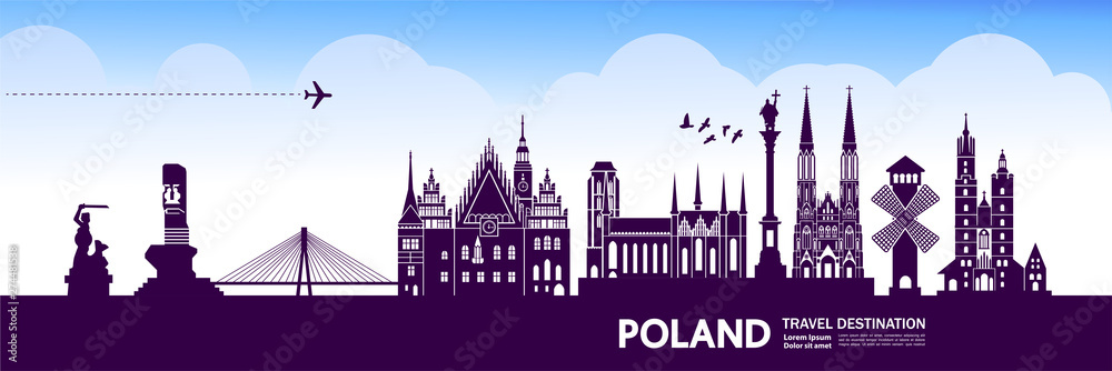 Poland travel destination vector illustration