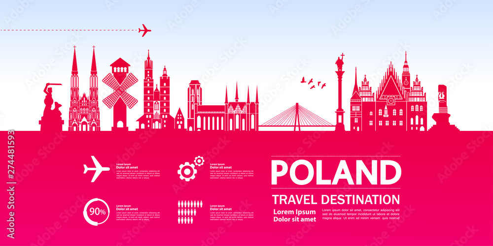 Poland travel destination vector illustration