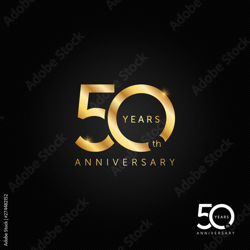 50 years anniversary logo, icon and symbol vector illustration photo