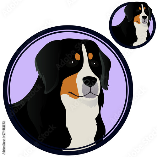 Zennenhund dog head in circle