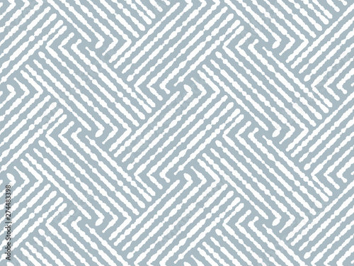 Abstract geometric pattern with stripes, lines. Seamless vector background. White and blue ornament. Simple lattice graphic design