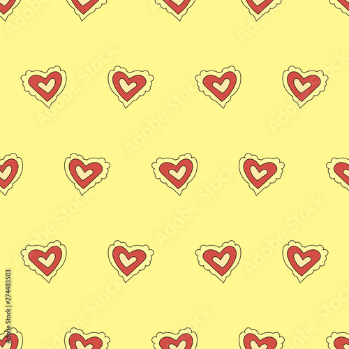 Valentine's Day vector seamless pattern. Love background. Great for Baby, Valentine's Day, Mother's Day, wedding, scrapbook, surface textures, wrapping and textile. 