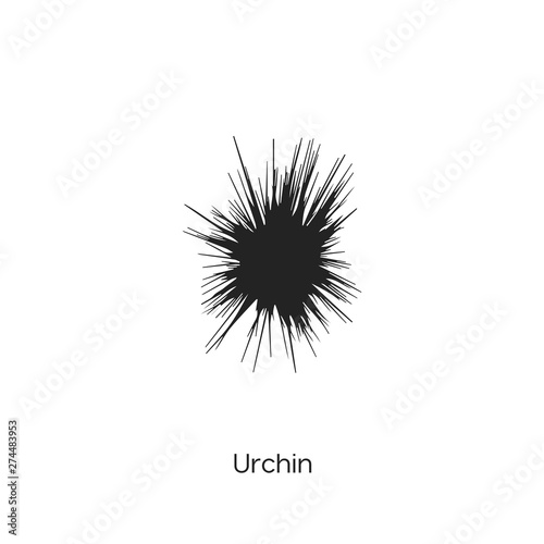urchin icon vector symbol sign