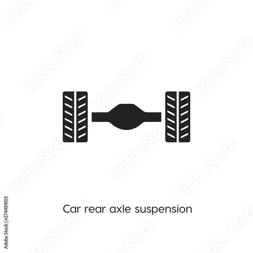 car rear axle suspension icon. suspension icon vector. Linear style sign for mobile concept and web design. car rear axle suspension symbol illustration. vector graphics - Vector	