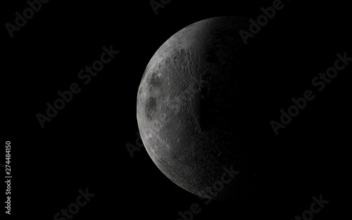 Fotografi The image of the sphere and the surface of the moon.