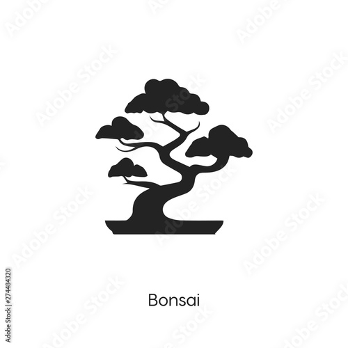 bonsai icon. bonsai icon vector. Linear style sign for mobile concept and web design. Tree symbol illustration. vector graphics - Vector	 photo