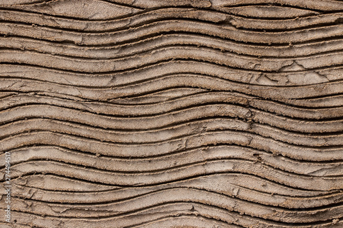 Wavy concrete plaster lines texture