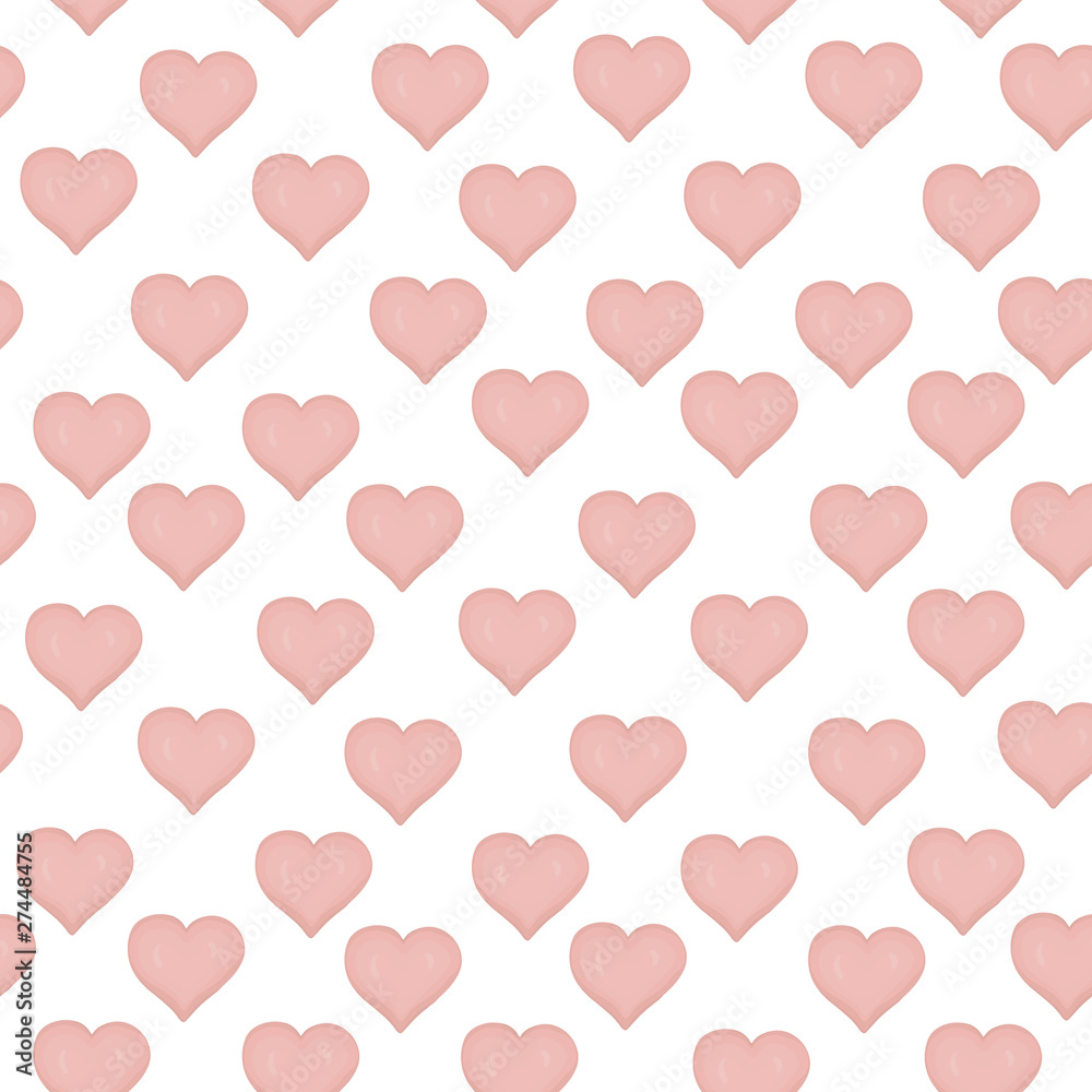 Vector seamless pattern with colored hearts. Magical unicorn themed repeat background. Good for children textile, clothes, stationery, baby shower
