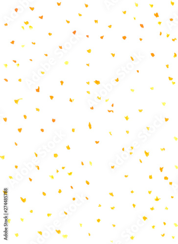 abstract background of yellow and orange watercolor dots on white background