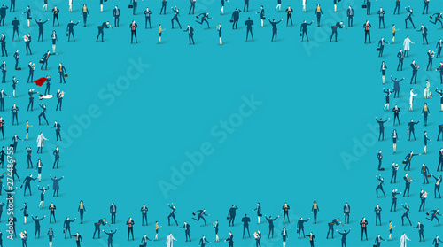 Business background made of a lots of business people in different situations