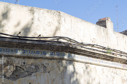 residential buildings in the old city of Tangier in Morocco