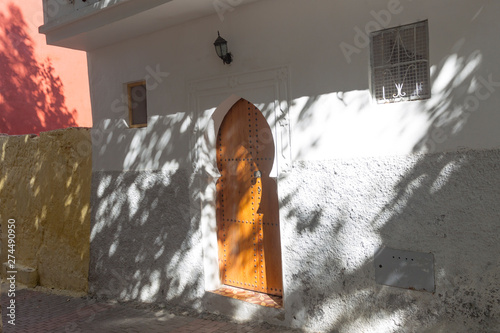 residential buildings in the old city of Tangier in Morocco