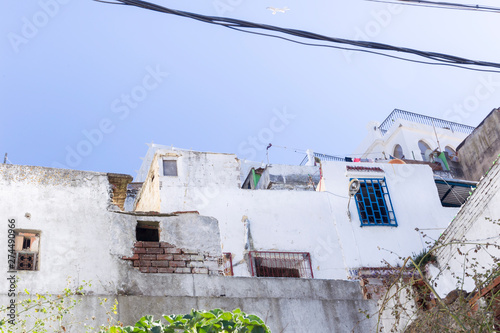 residential buildings in the old city of Tangier in Morocco © were