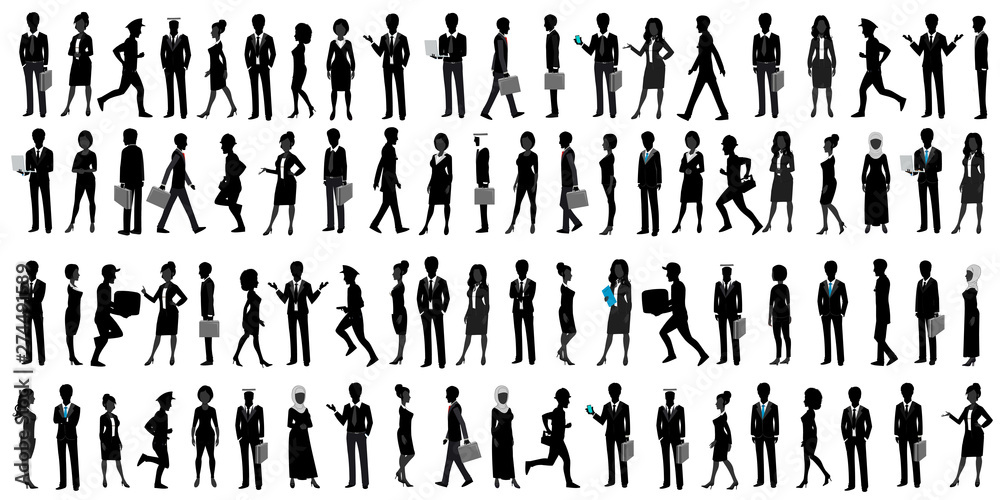 World Businesspeople Silhouette