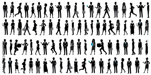 World Businesspeople Silhouette