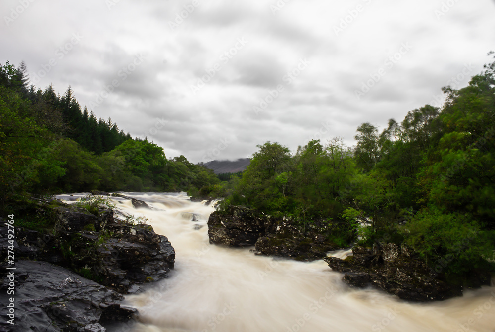 Motion blur of creek in Scotland. Motion blur of creek in Scotland.