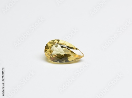 Yellow Beryl facet cut gemstone photo