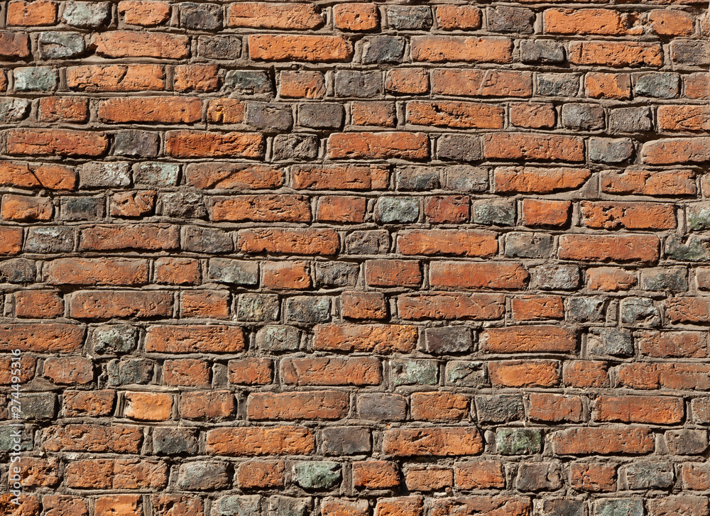 Obraz premium red brick wall texture grunge background