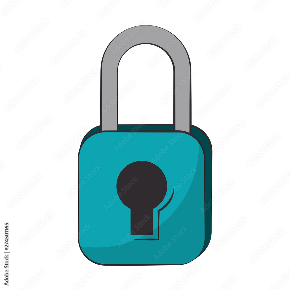 Padlock security symbol isolated cartoon Padlock security symbol isolated cartoon