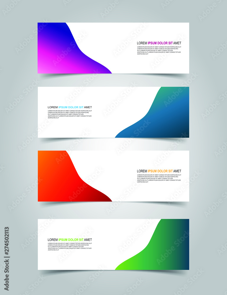 Naklejka premium Vector Abstract banner web template