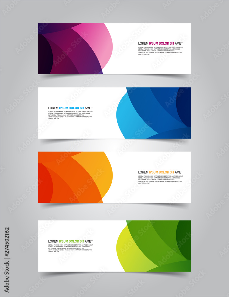 Naklejka premium Vector Abstract banner web template