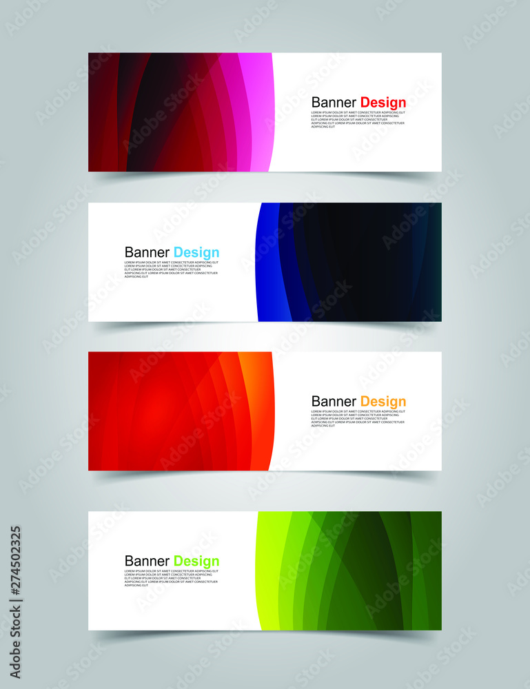 Fototapeta premium Vector Abstract banner web template