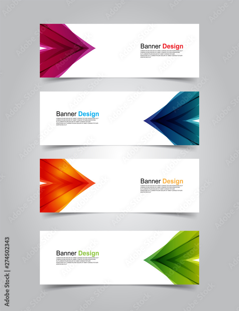 Naklejka premium Vector Abstract banner web template